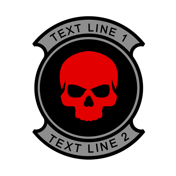Skull Ribbons Military Patch – Build Your Patch – Custom Patches Online