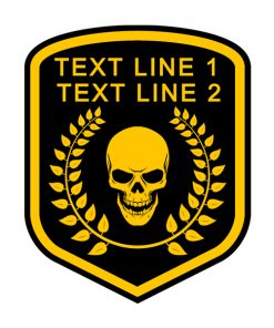 Skull Ribbons Military Patch – Build Your Patch – Custom Patches Online